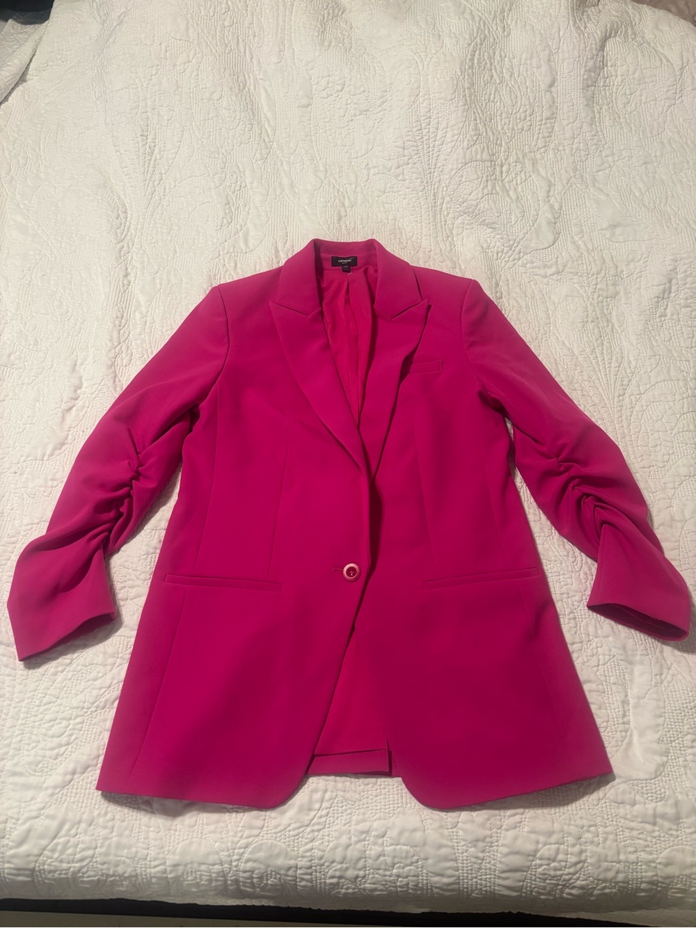 Express Women's Hot Pink Single-Button Blazer Jacket size small